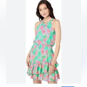 NWT Lilly Pulitzer Pamelyn Dress in Surf Blue So Shellegant Sz 8